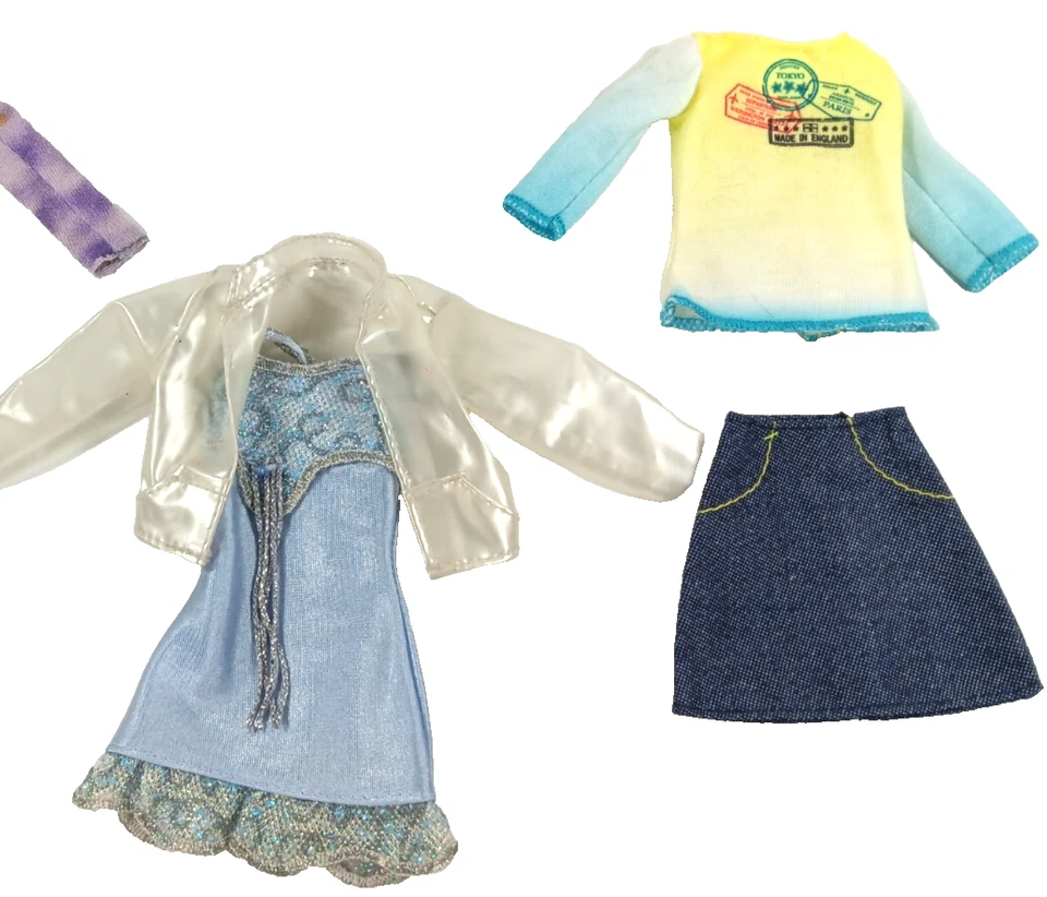 Barbie My Scene Fash Fever Ave F'nistas Azul Mezcla Combinación 20 Vestido Top Falda Zapatos Foto 3 de 4