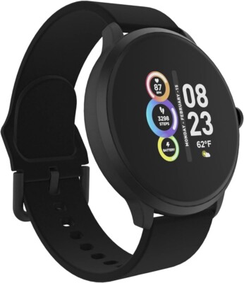 iTech FUSION Smartwatch W/multi-sport Blk Silicone BRAND NEW Android & APPLE 