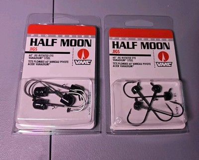 VMC Half Moon Jigs 1/4 & 1/8 Black (Lot of 2)