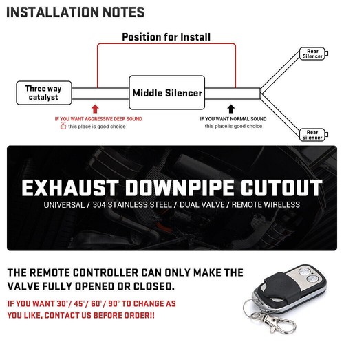 Remote Kit 1PC for Exhaust Cut-Outs Valve Electric Y Pipe - Bild 2 von 2