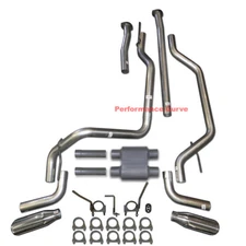 Performance Dual Exhaust Kit w/ One Chamber Muffler Fits 09 - 20 Toyota Tundra