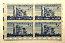 United States Scott 1074 Block Of 4 Stamp - 1956  Booker T. Washington C51