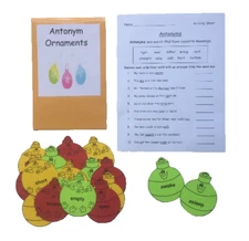 Teacher Made Literacy Center Elementary Learning Resource Game Antonym Match