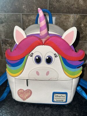Disney Loungefly Rainbow Unicorn Inside Out Mini Backpack