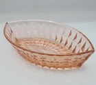 Vintage Pink Depression Glass Jeannette Windsor Boat Bowl