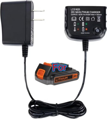 20V MAX Lithium Battery Charger For Black Decker  12V 20V  LCS1620B LCS1620