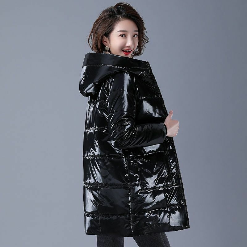 Para mujer Chaqueta Negro Color Brillante de Algodón Hoddie Abrigo Cálido de Invierno eBay