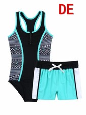 DE iEFiEL Mädchen Tankini Set Schwimmanzug m...