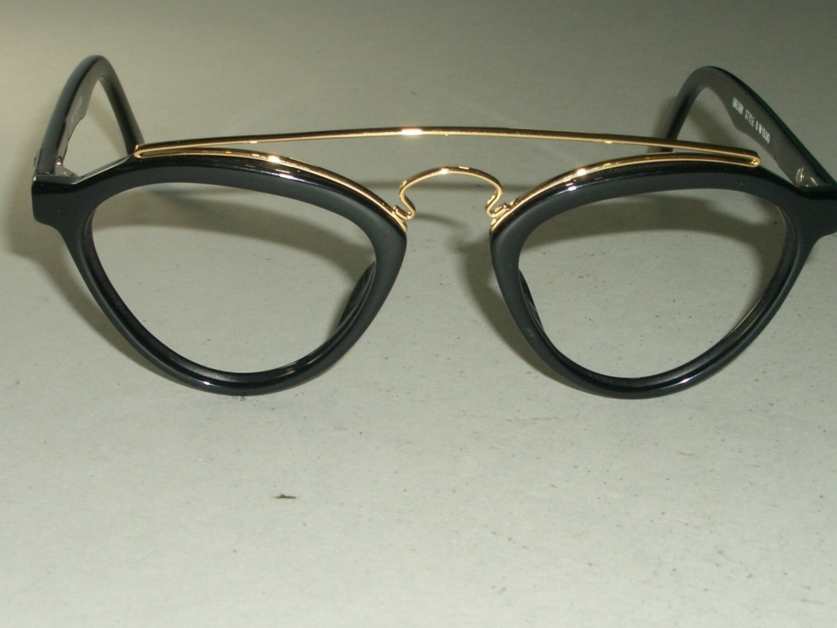B&L RAY-BAN GATSBY STYLE 8 W1530 BLACK/GOLDEN SUNGLASSES/EYEGLASS