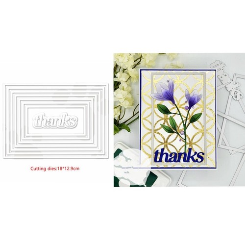 Parole di auguri fiori animali metallo taglio fustelle set timbri fai da te carta scrapbooking - Foto 21 di 30