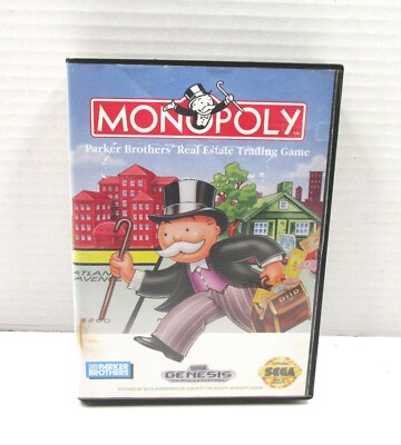 Vintage SEGA Genesis MONOPOLY Video Game Cartridge