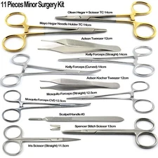 Micro Periodontal Periosteal Oral Surgery Kit Elevators Lucas Curettes Forceps