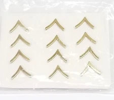 6 Pairs NOS USGI US Army Private (PVT) Bright Metal Rank Insignia Collar Brass