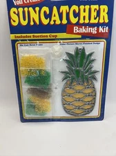 VINTAGE Darice Stained Glass Suncatcher Kit Pineapple NEW