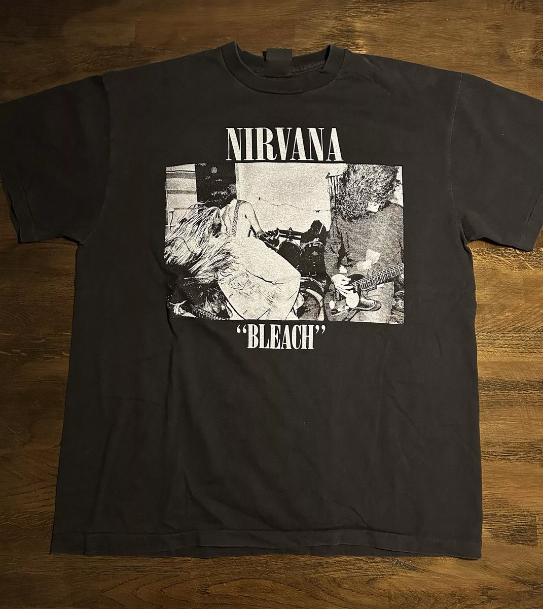 Nirvana Bleach Tag Black T shirt Size S-5XL Cotton Men Short