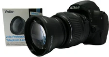 52MM 2.2x UHD Telephoto Zoom Lens for Nikon D3000 D3100 D7100 D5100 D5500 D70 D1