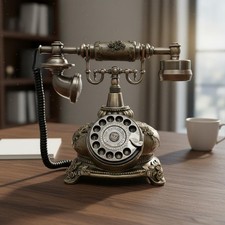 Vintage Rotary Telephone Decorative Design Antique Desk Phone Hands-Hands