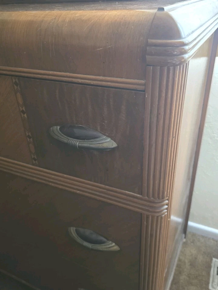 JUEGO DE DORMITORIO VINTAGE ART DECO 3 PIEZAS Foto 2 de 4