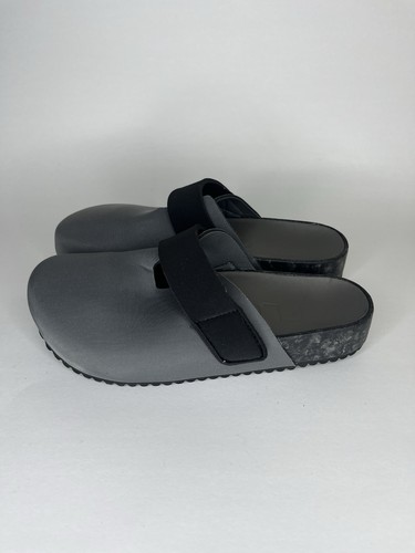 Zapatos Fleks Zuecos Toboganes Mules Mujer Talla 7 Gris Carbón Sintético Comodidad - Imagen 10 de 17
