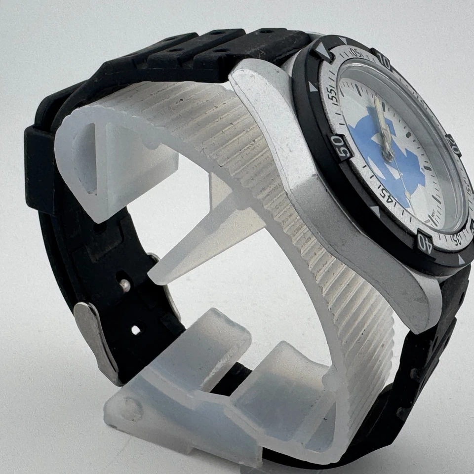 LogoArt Univ N Carolina Reloj de Cuarzo Hombre Plástico Bisel Giratorio Fecha Batería Nueva Foto 3 de 4