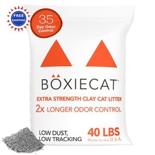 Cat Litter Clumping Clay Odor Control 40 lb Boxie Extra Strength Kitty 40lb 1.37 per pound