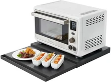 Steel Microwave Stand with Pull-Out Drawers & Shelves,Countertop Organizer