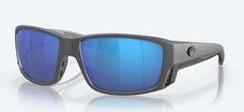 NEW Costa Del Mar Tuna Alley PRO Matte Gray / Blue Mirror Polarized Glass 580G