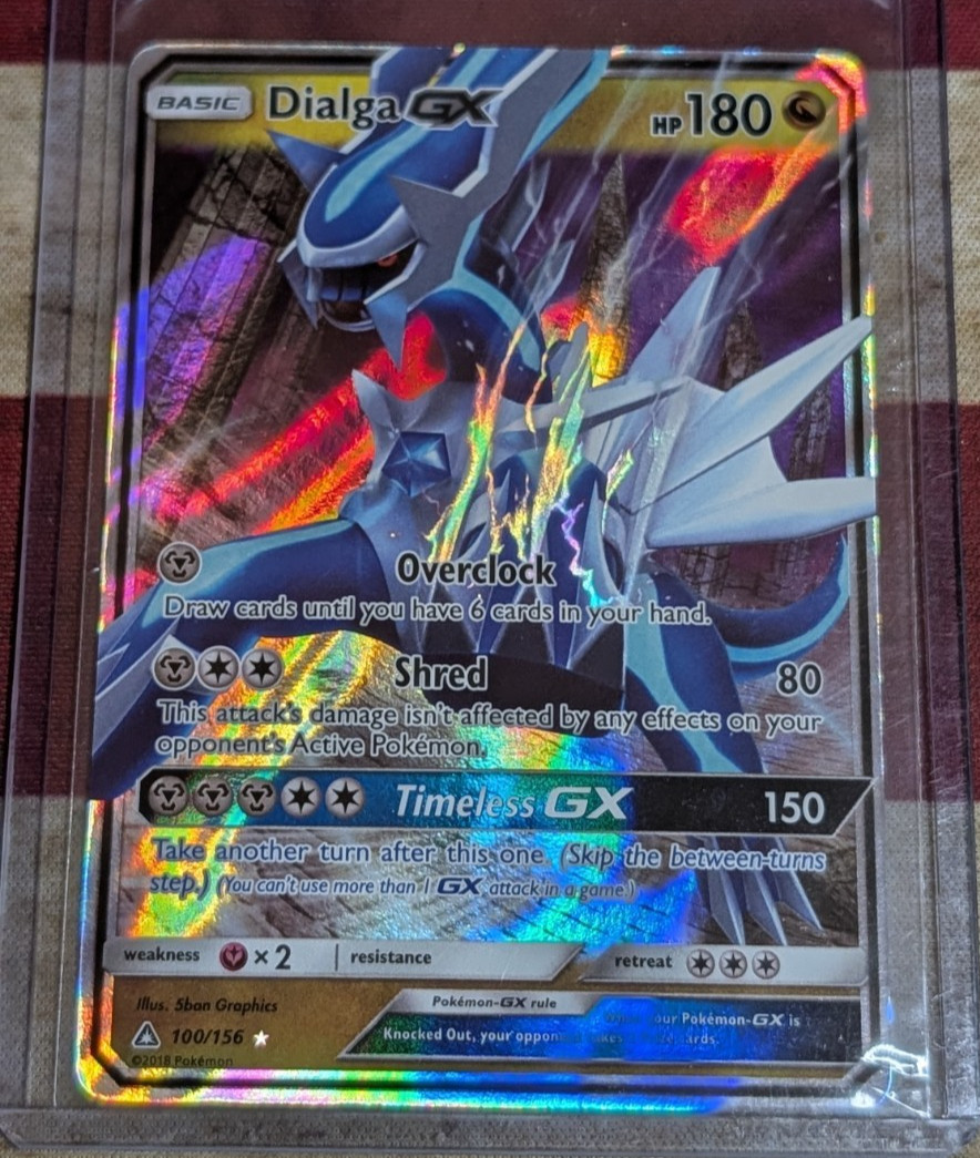 Dialga GX Ultra Rare SM - Ultra Prism 100/156 Holo Dragon NM
