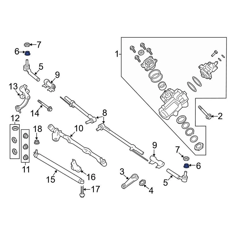For Ford E-350 Super Duty 2015-2025 Ford W711374S439 Steering Tie Rod Nut Foto 2 de 4