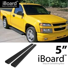 APS Running Board 5in Black Fit Chevy Colorado GMC Canyon Regular Cab 04-12