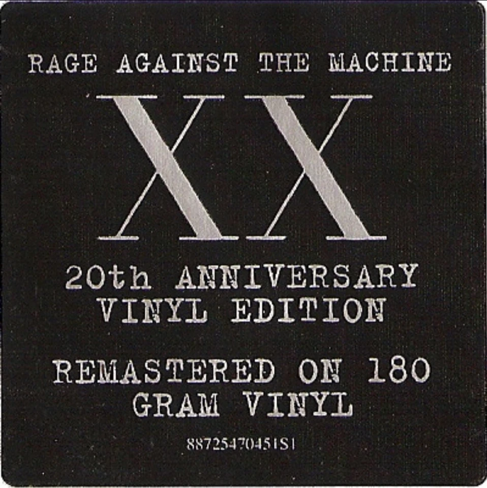 Rage Against the Machine Self-Titled Vinyl LP 2012 20th Anniversary, New Sealed - Image 3 of 3