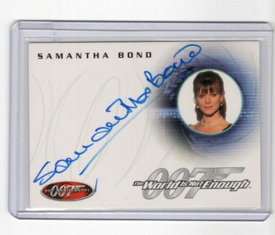James Bond 40th Anniversary 2002 Autogramm Auto A19 Samantha Bond als Moneypenny