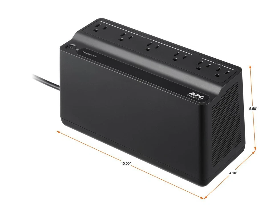 APC BE425M Battery Back-UPS  6 Outlets, 425VA, 120V - Tower - 8 Hour Recharge - - Image 3 of 4