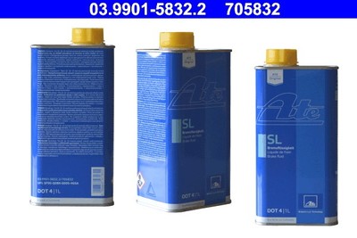 For ATE 03.9901-5832.2 BRAKE FLUID. DOT4 1L (SL) ATE