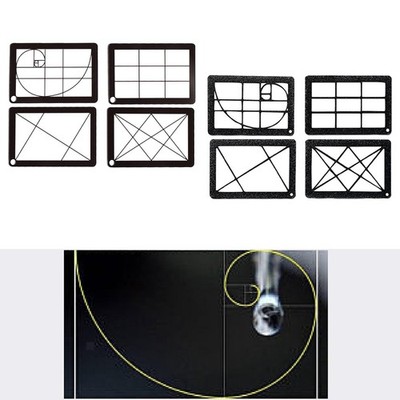 4 Stück View Finder Kompositionssucher Künstler Sucher Golden Triangle