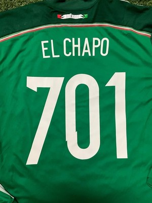 adidas Mexico Men's Home L/S Jersey 14/15 El Chapo #701 - Green | eBay