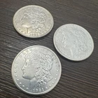 1921 Morgan Silver Dollars Lot of 3 - 90% Silver - San Francisco Mint - Lot E