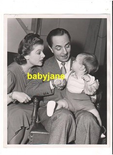 MYRNA LOY WILLIAM POWELL ORIGINAL 8X10 PHOTO W/ BABY 1939 ANOTHER THIN MAN DBLWT