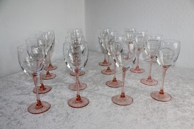 Set 16 Weingläser Weißwein Gläser Luminarc France 15 cl Elsass Alsace Rose Rosa