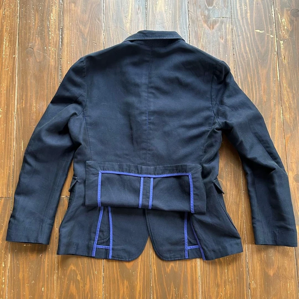 Chaqueta Band of Outsiders de lino azul marino talla S a medida hecha en Italia Foto 2 de 4