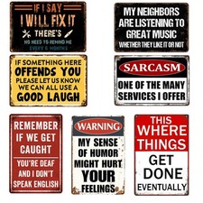 Man Cave Decor Funny Garage Signs For Men Vintage Metal Tin Signs Bar Signs F...