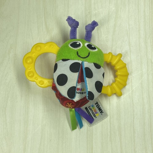 Lamaze Bitty Bite Bug Rattle Activity Crinkle Plush Teether Infant Toy