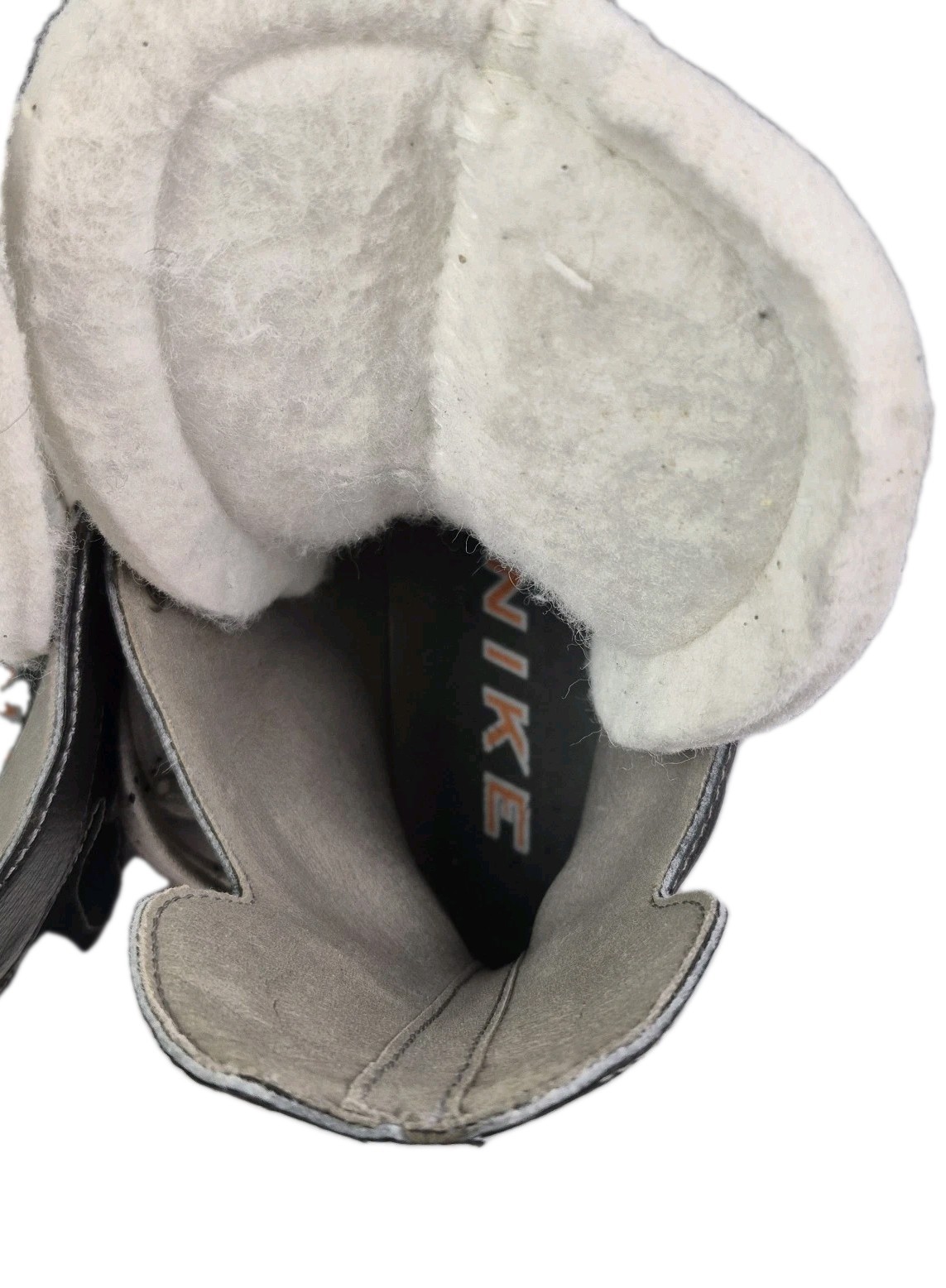 Nike Ignite TUUK Custom Hockey Skates 5 Black White Stitching Vintage Rare thumbnail 4