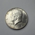 1964-D Kennedy Half Dollar. 90% Silver.