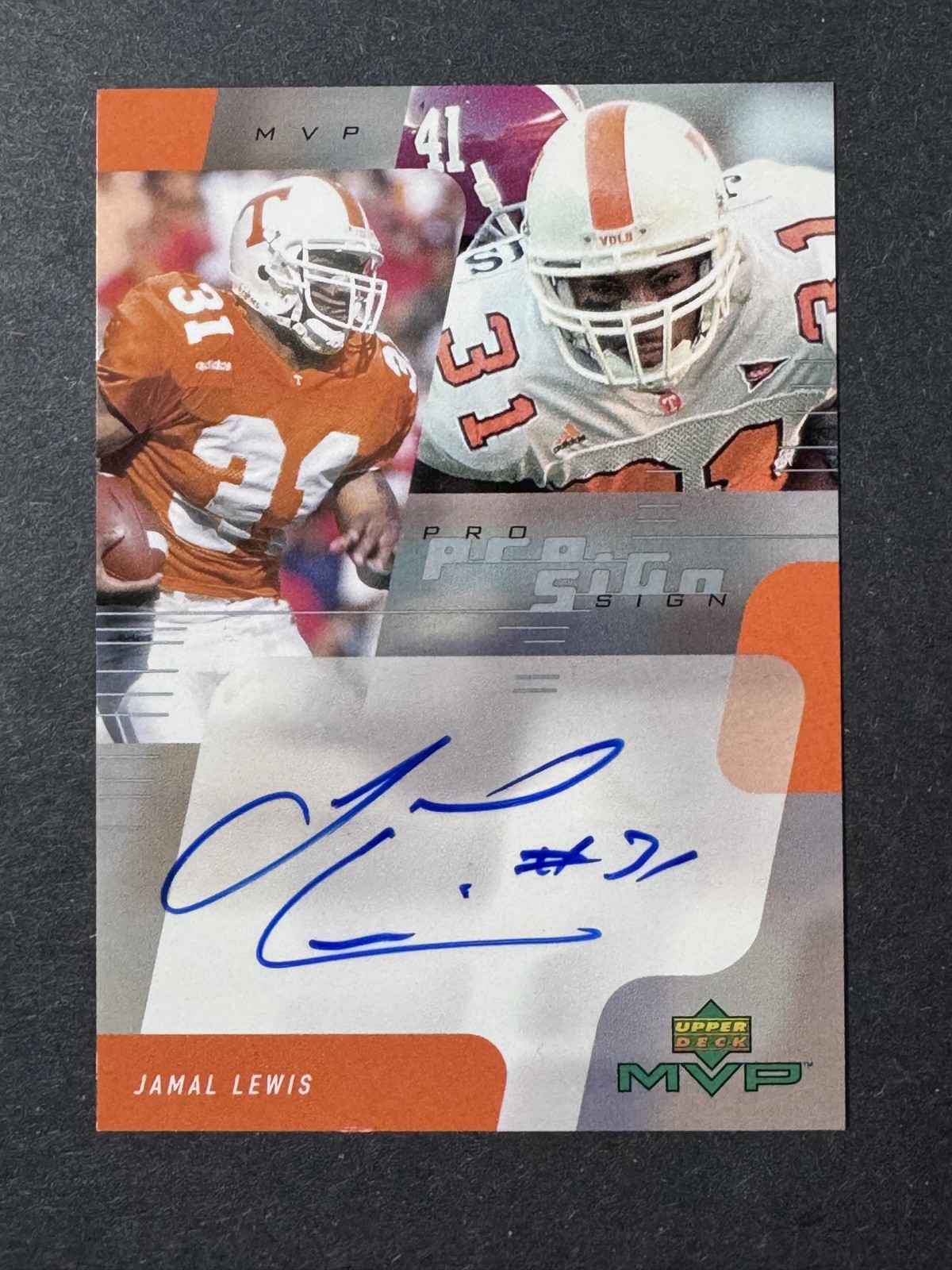 Jamal Lewis Upper Deck MVP Prosign #JL Prosign