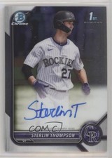 2022 Bowman Draft Chrome Draft Pick Auto Sterlin Thompson #CDA-ST Auto 0o48