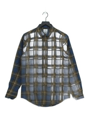 Paul Smith Herren Hemd S Blau Kariert 100% Baumwolle Basic Neu Mit Etikett