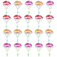 20Pcs Parachute Toy,Outdoor Flying Toy For Kids Throwing Parachute Outside Toy