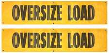 2 Pack 18" x 84 Oversize Load Sign w/ 6 Grommets - Heavy Duty Mesh - Made in USA