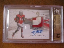 2014 SP Authentic Davante Adams RC Autograph Patch #204 BGS Gem Mint 9.5 #/550